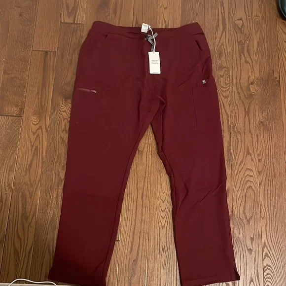 Figs Women's Burgundy Yola™ - Skinny Scrub Pants - XL / Burgundy - Picture 2 of 5
